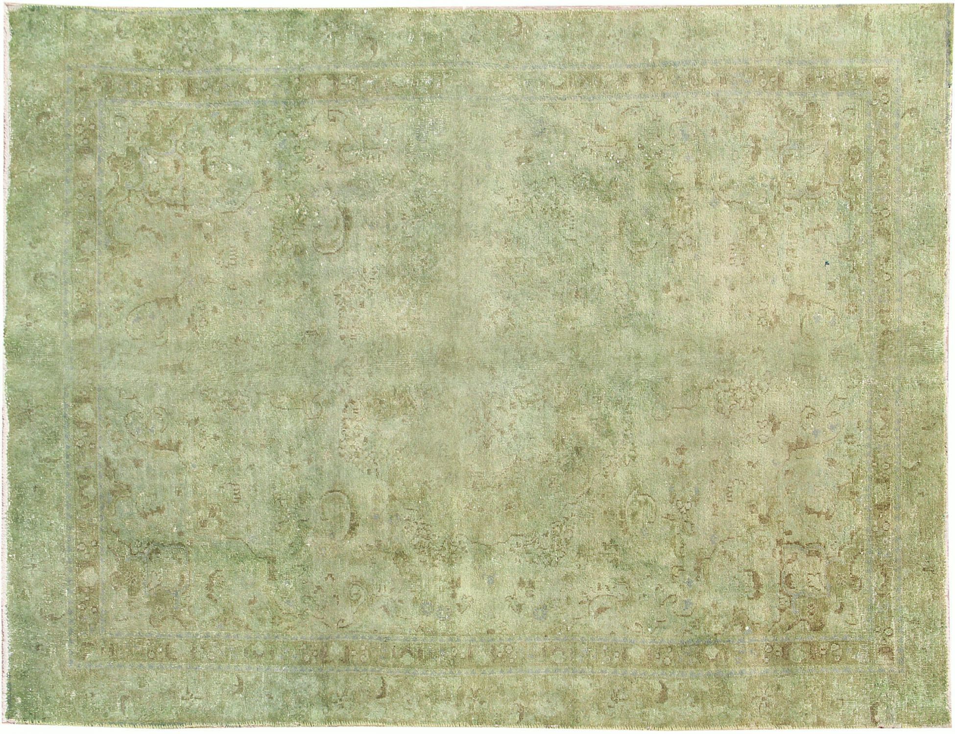 Persisk vintagetæppe  grøn <br/>255 x 170 cm