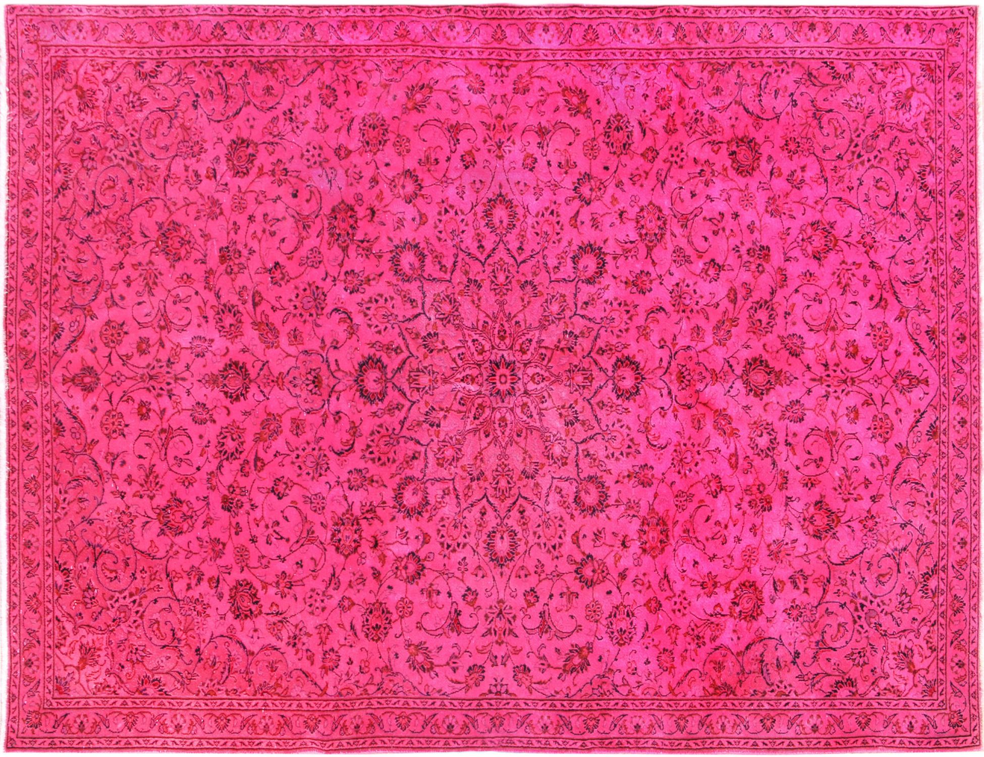Tappeto vintage persiano  rosa <br/>280 x 187 cm