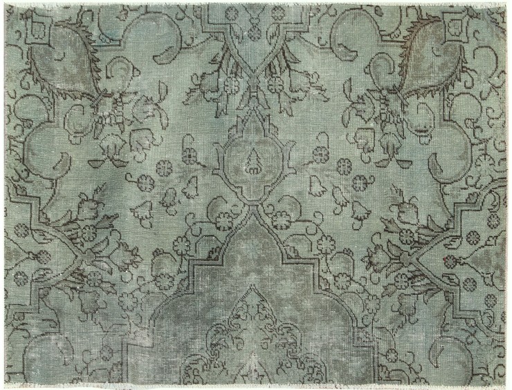 Grøn Persien Persisk vintagetæppe 110 x 174 cm