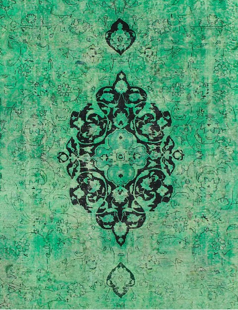 Grün Persien Persischer Vintage Teppich  385 x 285 cm