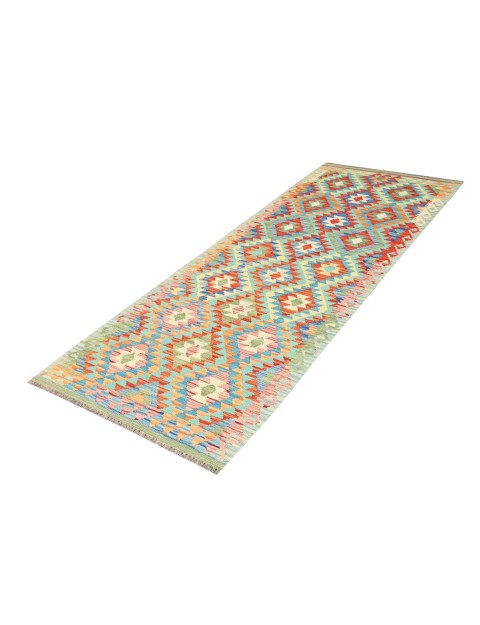 Mehrfarbig Afghanistan Kelim  242 x 78 cm