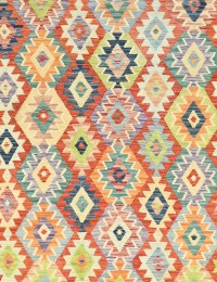 Multifarvet Afghanistan Kelim  294 x 208 cm