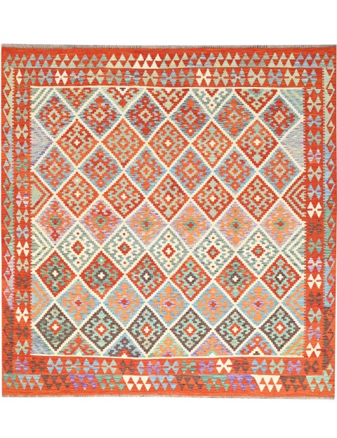 Mehrfarbig Afghanistan Kelim 281 x 253 cm