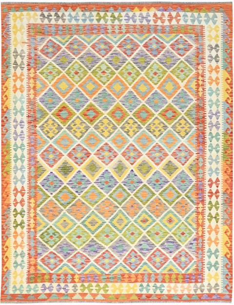 Mehrfarbig Afghanistan Kelim  302 x 253 cm