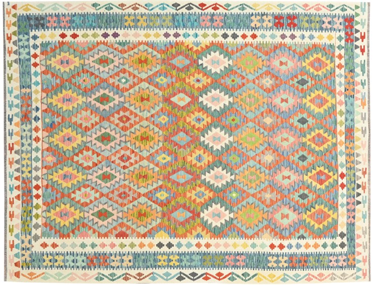 Multicolor Afghanistan Kelim  343 x 248 cm