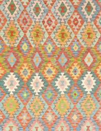 Multicolor Afghanistan Kelim  343 x 248 cm