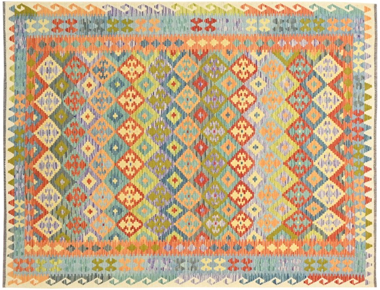 Monivärinen Afghanistan Kelim  292 x 204 cm