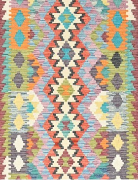 Multicolore Afghanistan Kelim  288 x 91 cm