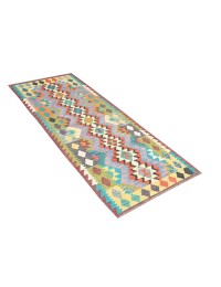 Flerfärgad Afghanistan Kelim  288 x 91 cm