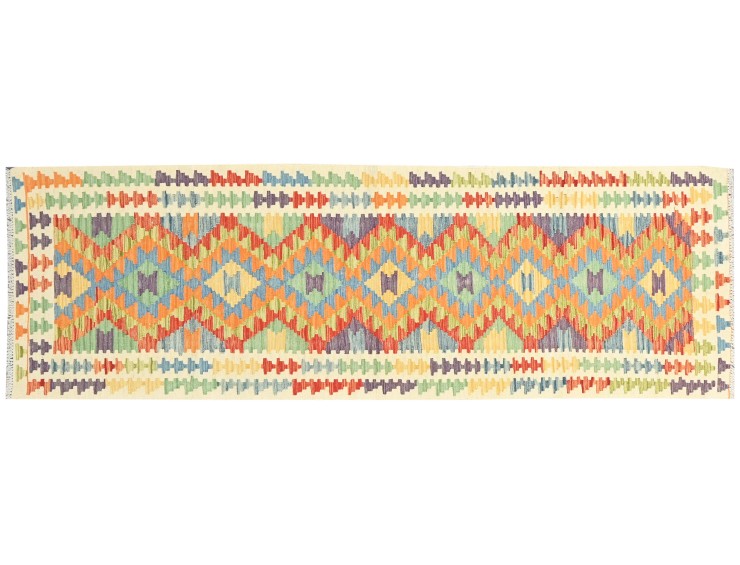 Beige Afghanistan Kelim  288 x 79 cm