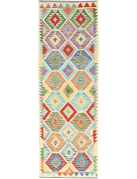 Multicolor  Afghanistan Kelim  286 x 83 cm