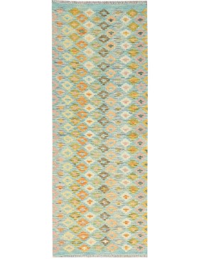 Grön Afghanistan Kelim 194 x 64 cm