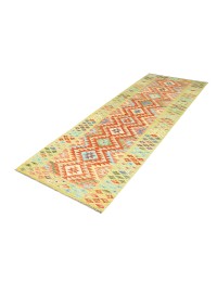Multifarvet Afghanistan Kelim  391 x 82 cm