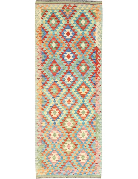 Mehrfarbig Afghanistan Kelim  242 x 78 cm