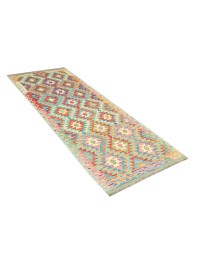 Multi kleur Afghanistan Kelim  242 x 78 cm