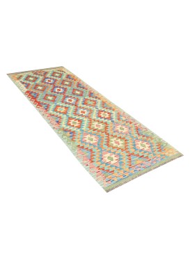Mehrfarbig Afghanistan Kelim  242 x 78 cm