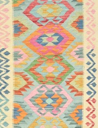 Mehrfarbig Afghanistan Kelim 240 x 81 cm - view 3