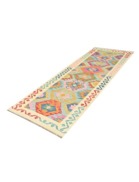 Multi kleur Afghanistan Kelim  240 x 81 cm