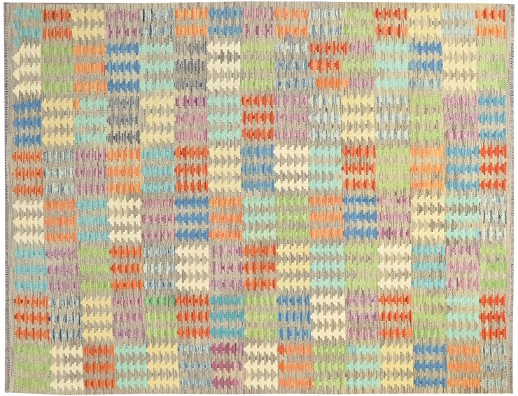 Multi kleur Afghanistan Kelim  294 x 205 cm