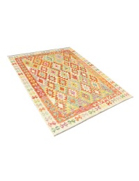 Multifarvet Afghanistan Kelim  238 x 183 cm