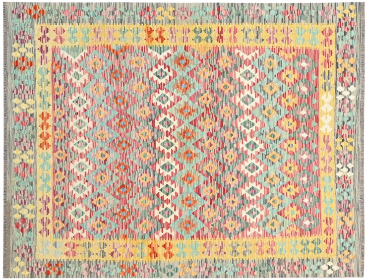Multicolor Afghanistan Kelim  245 x 186 cm