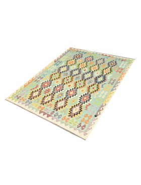 Multi kleur Afghanistan Kelim  240 x 181 cm