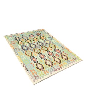 Multi kleur Afghanistan Kelim  240 x 181 cm