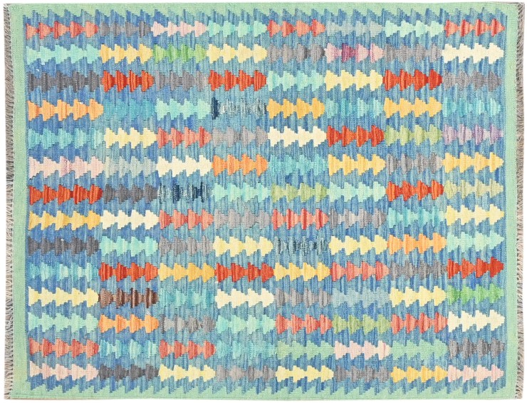 Blå Afghanistan Kelim  145 x 103 cm