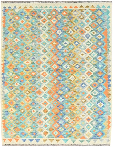Mehrfarbig Afghanistan Kelim 196 x 157 cm