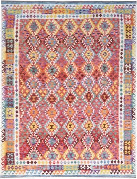 Flerfärgad Afghanistan Kelim  349 x 257 cm