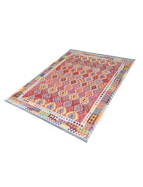 Flerfärgad Afghanistan Kelim  349 x 257 cm