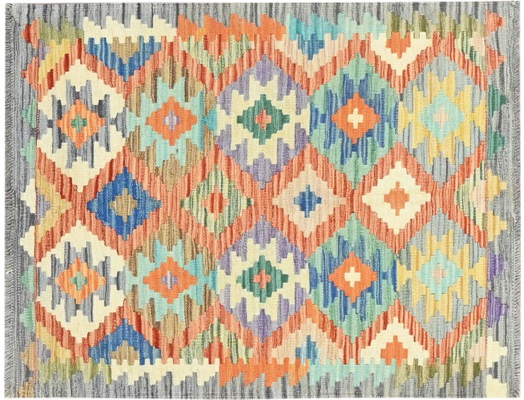 Monivärinen Afghanistan Kelim  122 x 80 cm