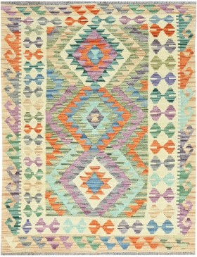 Flerfarge Afghanistan Kelim 154 x 105 cm