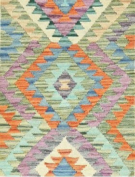Flerfarge Afghanistan Kelim 154 x 105 cm - view 4