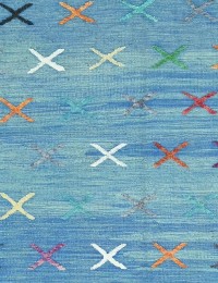 Blu Afghanistan Kelim  200 x 165 cm