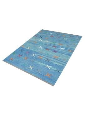Blu Afghanistan Kelim 200 x 165 cm - view 1
