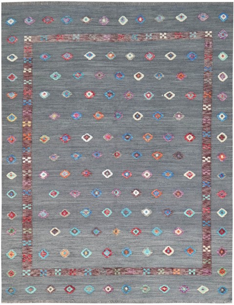 Grau Afghanistan Kelim 298 x 206 cm