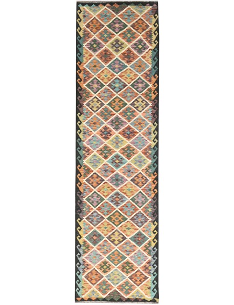 Mehrfarbig Afghanistan Kelim  388 x 82 cm