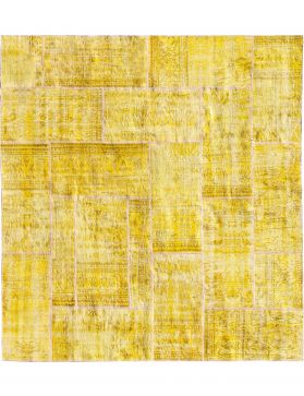 Patchwork Carpet 205 x 205 yellow 