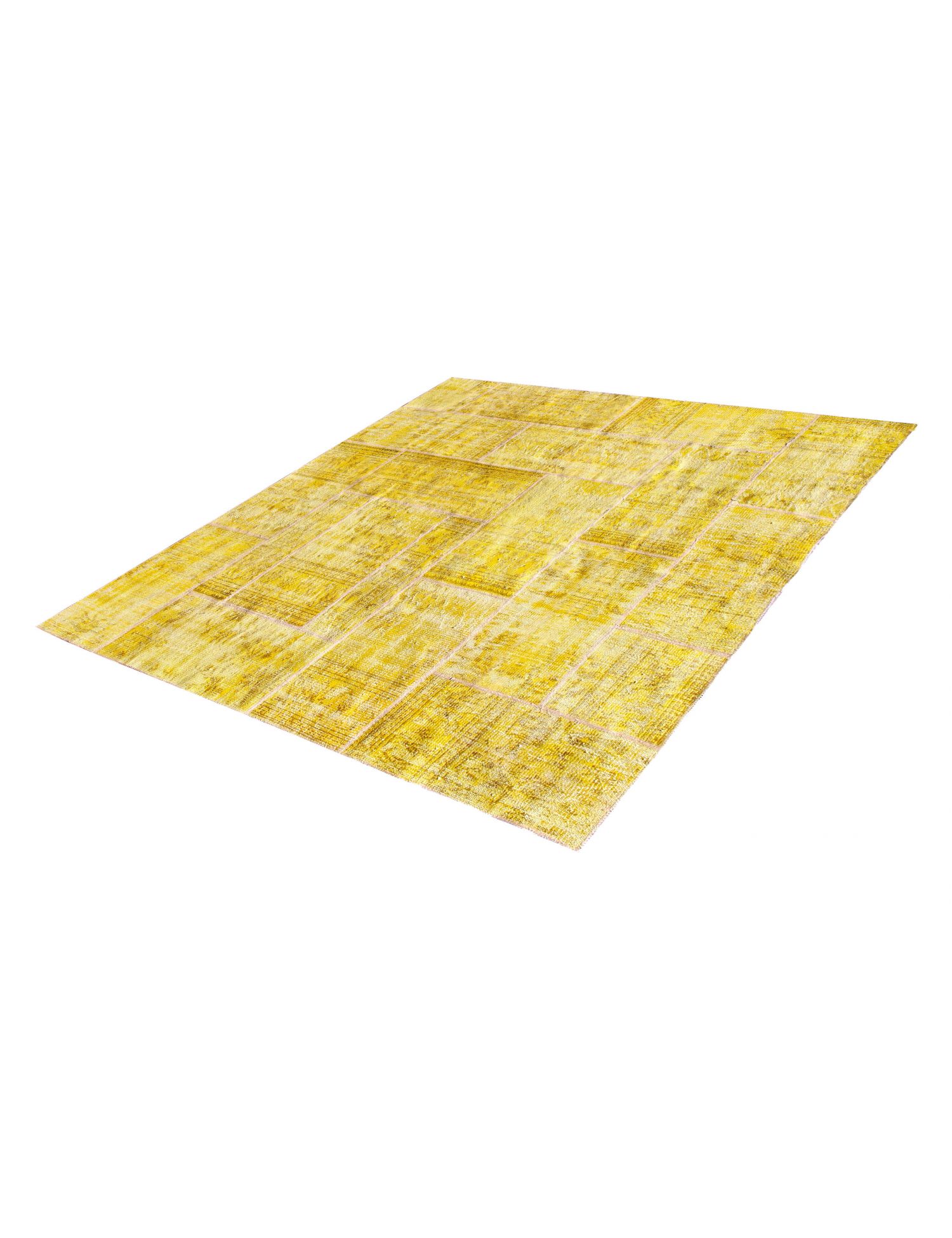 Tapis Patchwork  jaune <br/>205 x 205 cm
