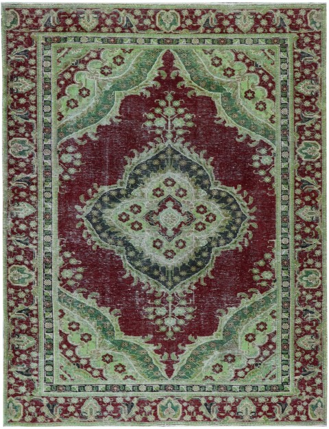 Groen Perzië Perzisch Vintage Tapijt  285 x 180 cm