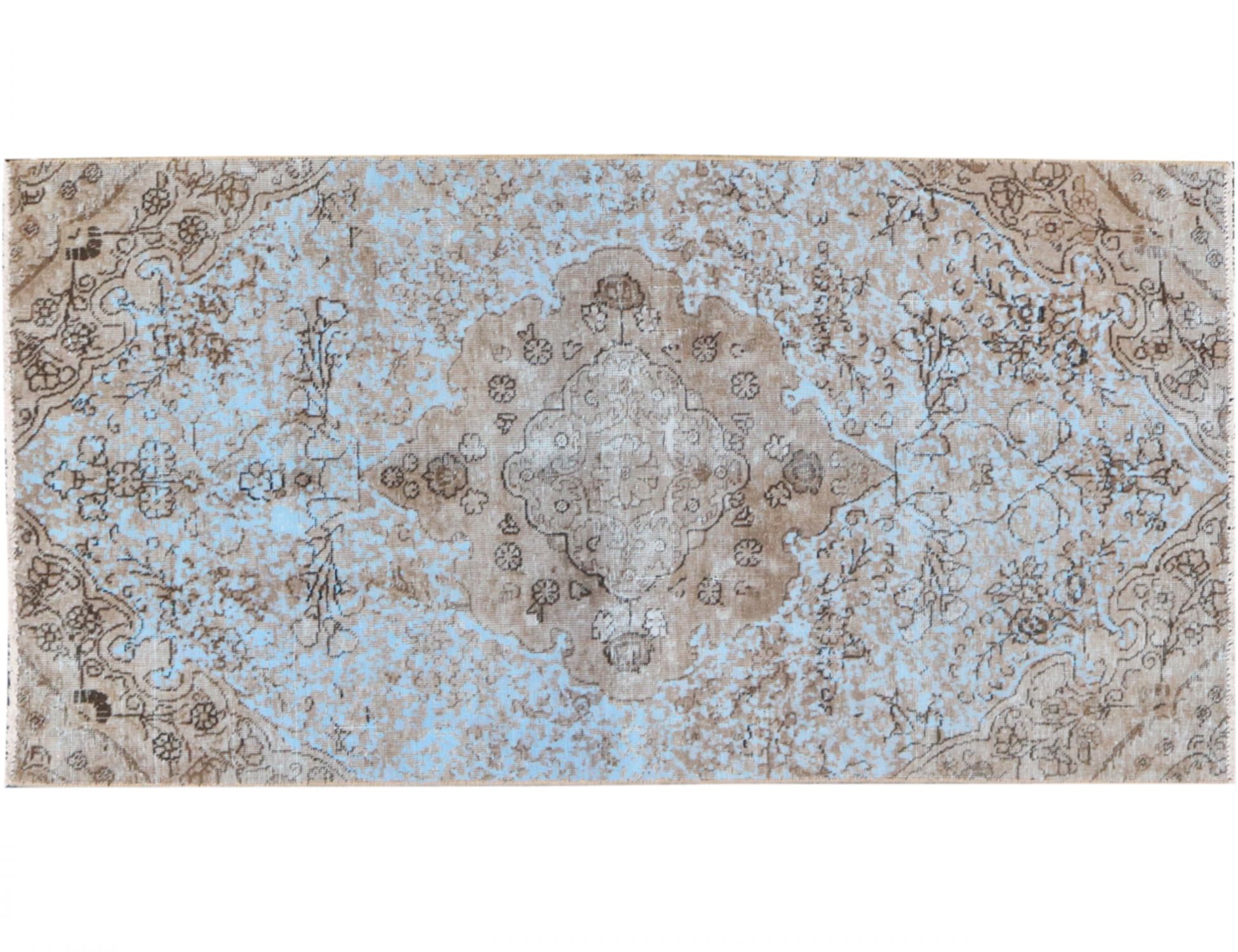 Persisk vintage teppe  blå <br/>224 x 113 cm
