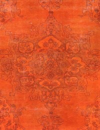 Orange Persien Persisk vintage matta  255 x 145 cm