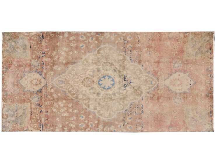 Beige Persien Persisk Vintagetæppe 233 x 113 cm