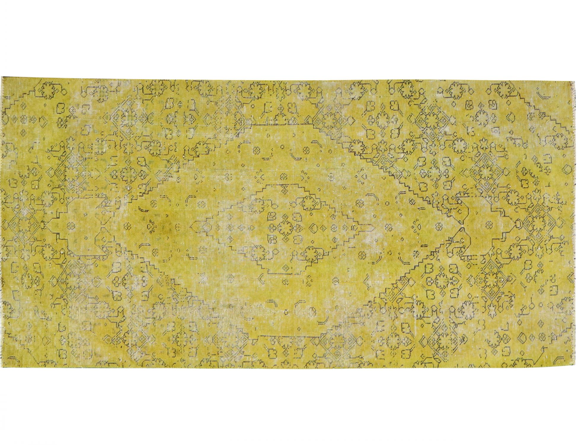 Persian Vintage Carpet  yellow  <br/>215 x 109 cm
