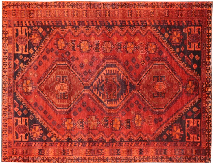 Orange  Persia Persian Vintage Carpet  250 x 147 cm