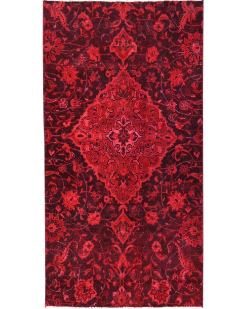 Rot Persien Persischer Vintage Teppich 215 x 102 cm