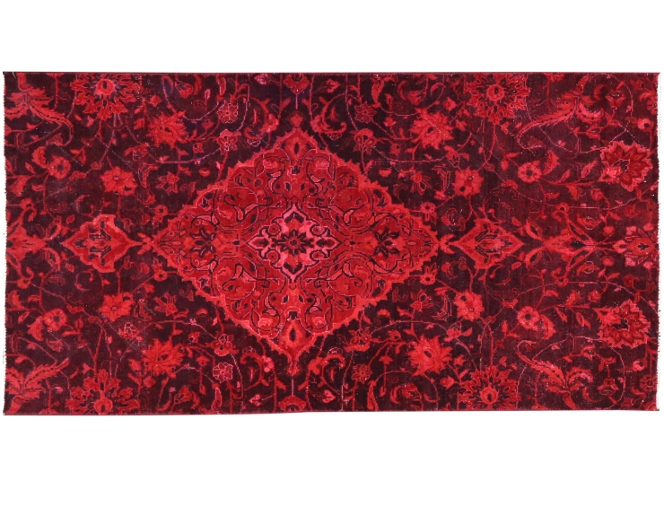Rød Persien Persisk Vintagetæppe 215 x 102 cm