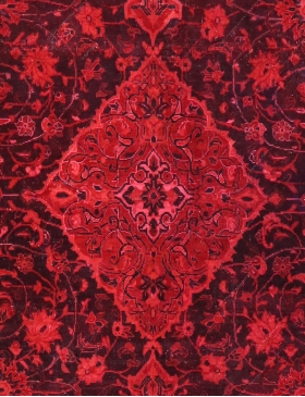 Rød Persia Persisk vintage teppe 215 x 102 cm - view 3