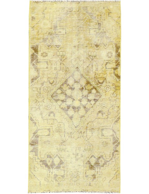 Gelb Persien Persischer Vintage Teppich 165 x 79 cm